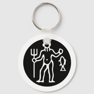 Teckensnittszodiak: AQUARIUS + Färg & Ideas Nyckelring
