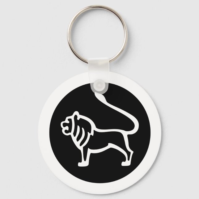 Teckensnittszodiak: LEO + Färg och idéer Nyckelring (Framsida)