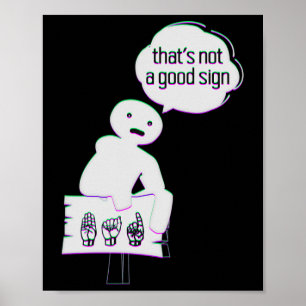 Teckenspråk Asl Amerikanskt Handprat Medvetenhet Poster