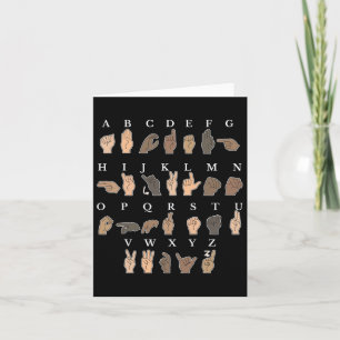 Teckenspråk Asl Handgest Deaf Awareness Kort