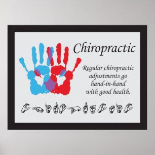 Teckenspråk för Chiropraktik-justeringar Poster