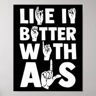 Teckenspråk för döva medvetenhet och 2 poster