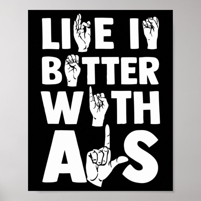Teckenspråk för döva medvetenhet och 2  poster (Framsidan)