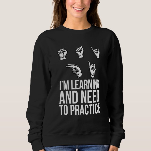 Teckenspråk för hörselskadade Visuellt språk T Shirt (Framsida)