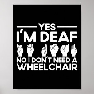 Teckenspråk Ja jag är döv Poster