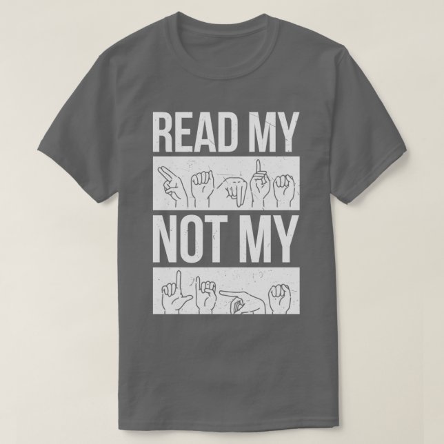 Teckenteckenspråk döv-dövhet 3 t shirt (Design framsida)