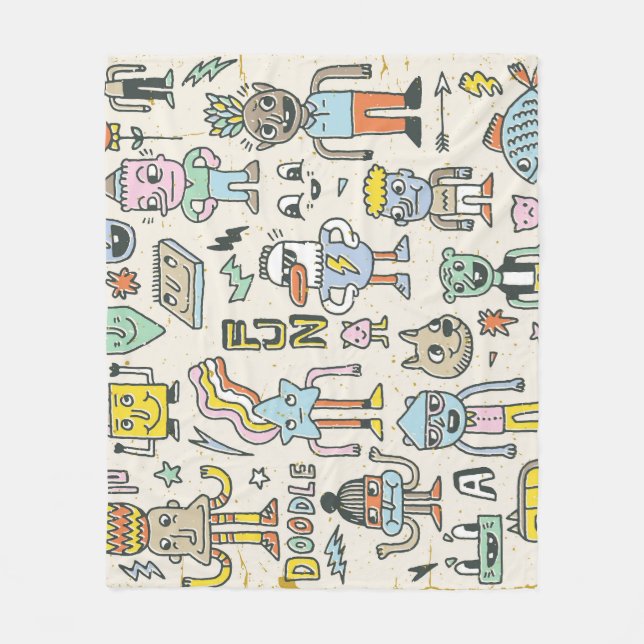 Teckenuppsättning för Vintage Fleecefilt (Framsidan)