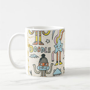 Teckenuppsättning för Vintage Kaffemugg