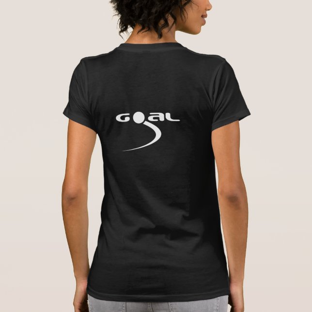 Teckenvit svartvit guld Väg T Shirt (Baksida)