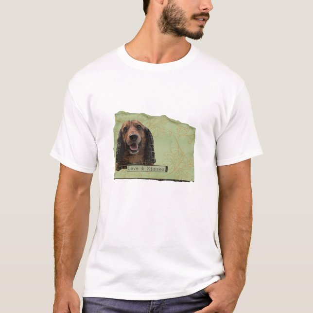 Teckle/tax i gröntar tee shirt (Framsida)