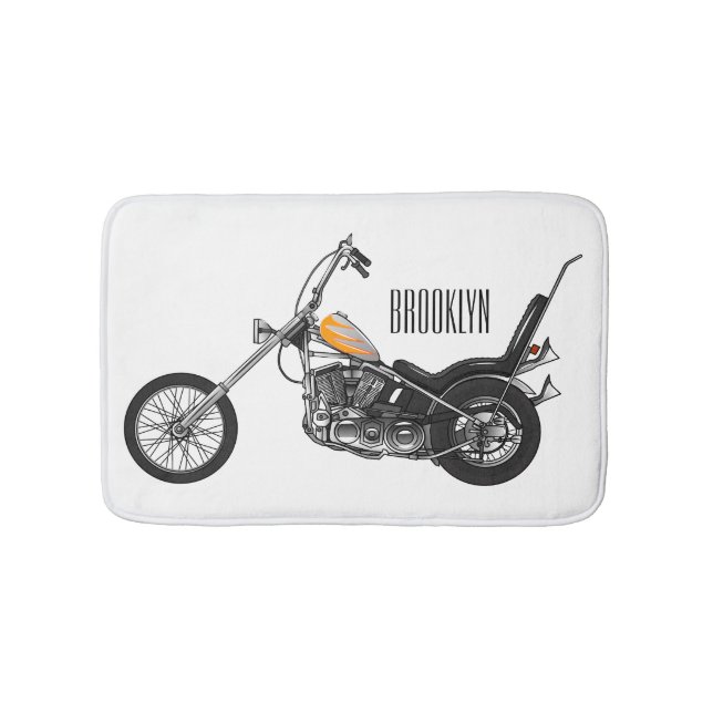 Tecknad 1950 - motorcykel för köpare badrumsmatta (Framsidan)