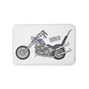Tecknad 1950 - motorcykel för köpare badrumsmatta