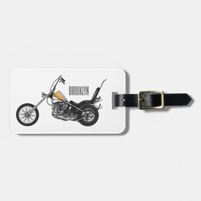 Tecknad 1950 - motorcykel för köpare bagagebricka (Horisontell Framsida)