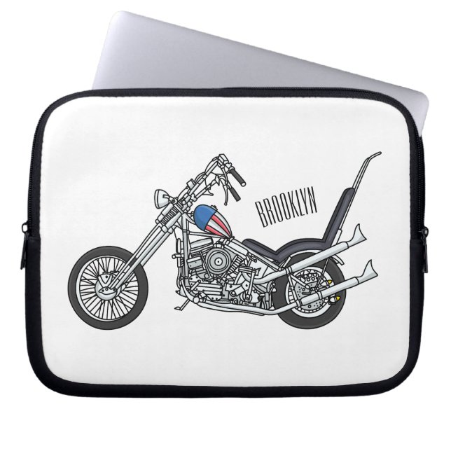 Tecknad 1950 - motorcykel för köpare laptop fodral (Framsidan)