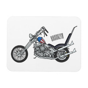 Tecknad 1950 - motorcykel för köpare magnet