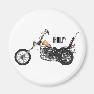 Tecknad 1950 - motorcykel för köpare magnet
