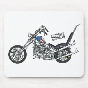 Tecknad 1950 - motorcykel för köpare musmatta