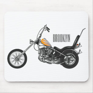 Tecknad 1950 - motorcykel för köpare musmatta