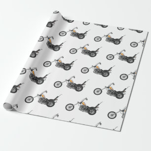 Tecknad 1950 - motorcykel för köpare presentpapper