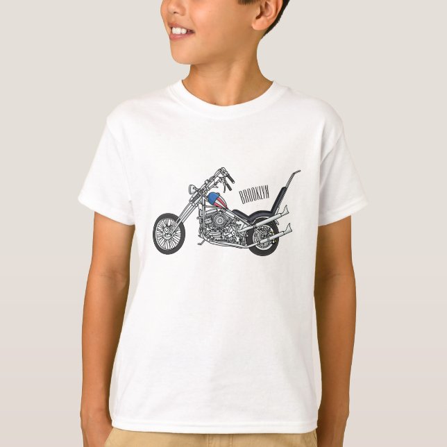 Tecknad 1950 - motorcykel för köpare t shirt (Framsida)