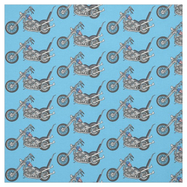 Tecknad 1950 - motorcykel för köpare tyg (Provkarta)