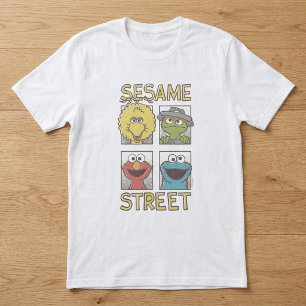 Tecknad 2 för sesamStreetVintage tecken Tröja