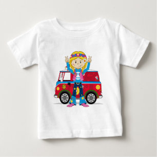 Tecknad 60 Peace Hippie T Shirt