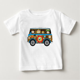 Tecknad 60 Peace Hippie Van Tee