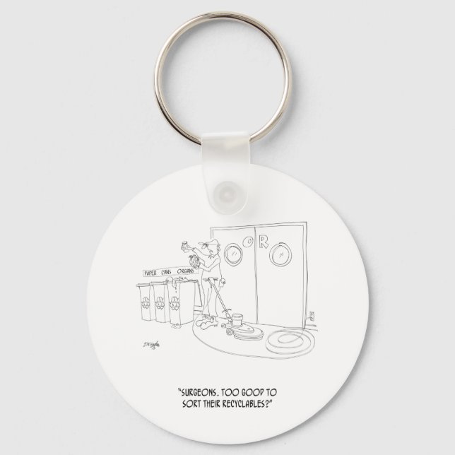 Tecknad 9265 för återvinning nyckelring (Framsida)