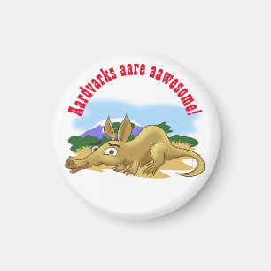 Tecknad Aardvark Magnet