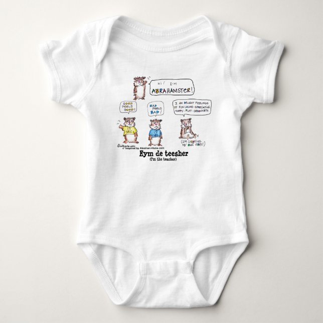 Tecknad Abrahamster Funny Baby T-shirt (Framsida)