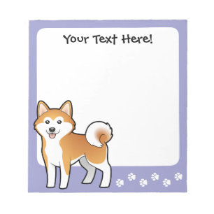 Tecknad Akita Inu/Shiba Inu Anteckningsblock