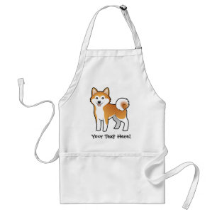Tecknad Akita Inu/Shiba Inu Förkläde