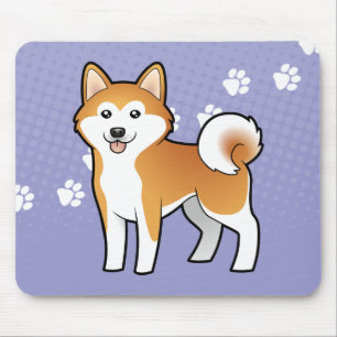 Tecknad Akita Inu/Shiba Inu Musmatta