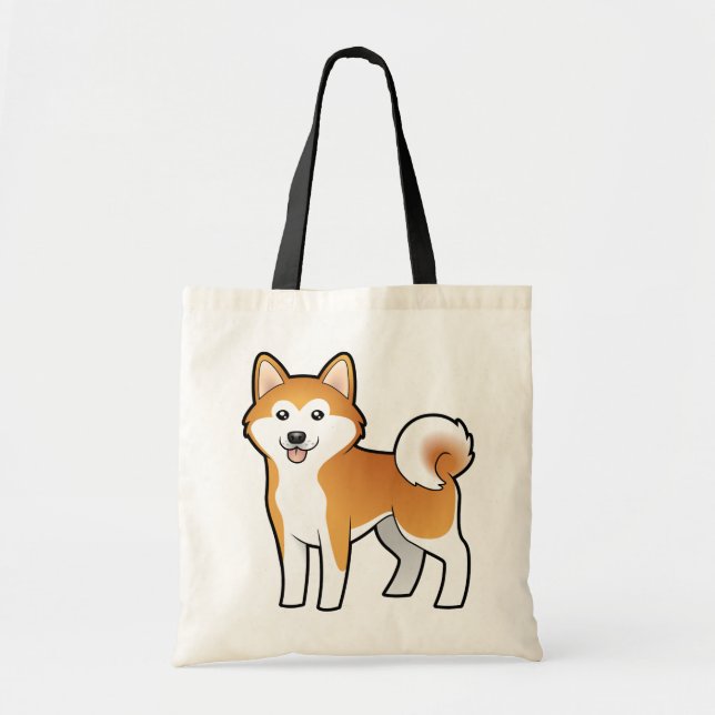 Tecknad Akita Inu/Shiba Inu Tygkasse (Framsidan)