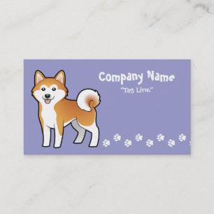 Tecknad Akita Inu/Shiba Inu Visitkort