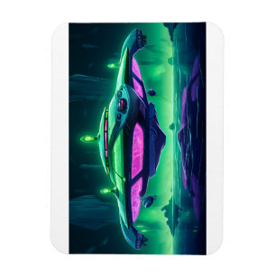 Tecknad Alien Spacesship Magnet
