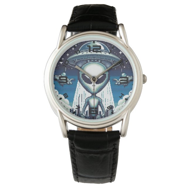 Tecknad Alien Watch Armbandsur (Framsida)