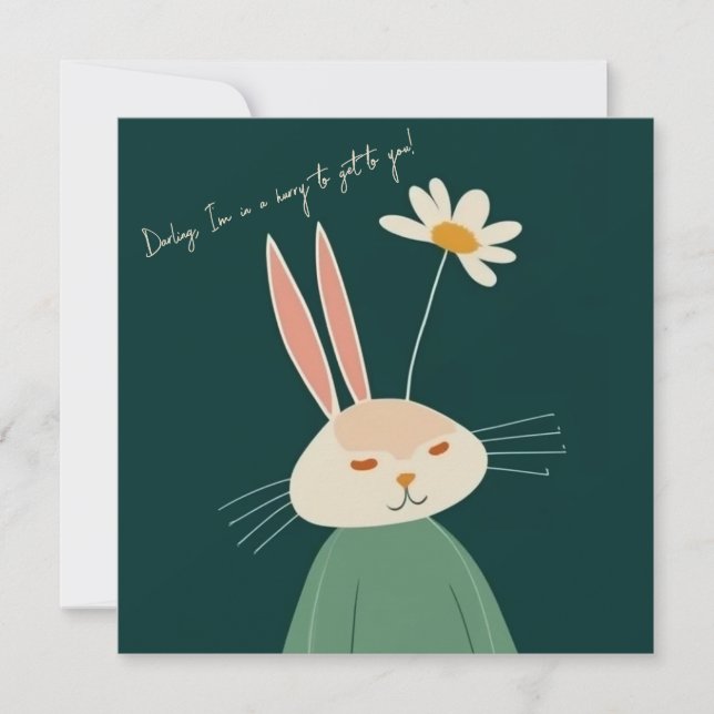 Tecknad, Alla hjärtans dag Tack Kort (Framsida)