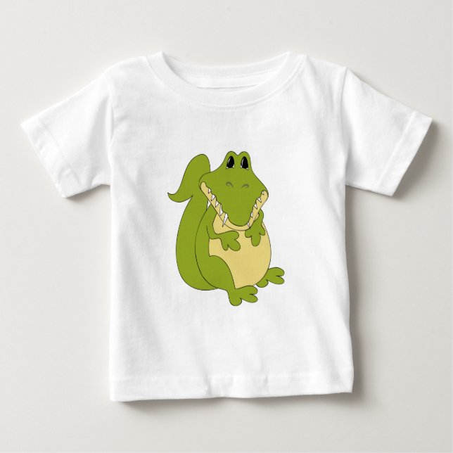 Tecknad Alligator baby t-shirt (Framsida)