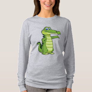 Tecknad Alligator-bakgrund T Shirt