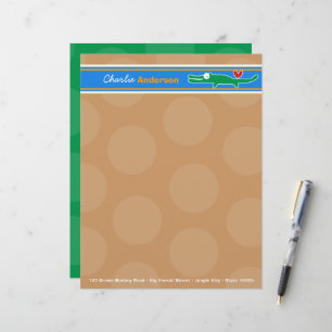 Tecknad Alligator Roligt Personal Anpassningsbar L Brevhuvud