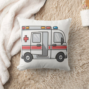 Tecknad Ambulance Dekorativ kudde - Mysigt