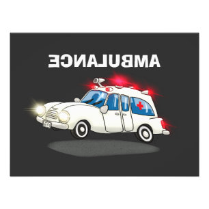 Tecknad Ambulans Fototryck