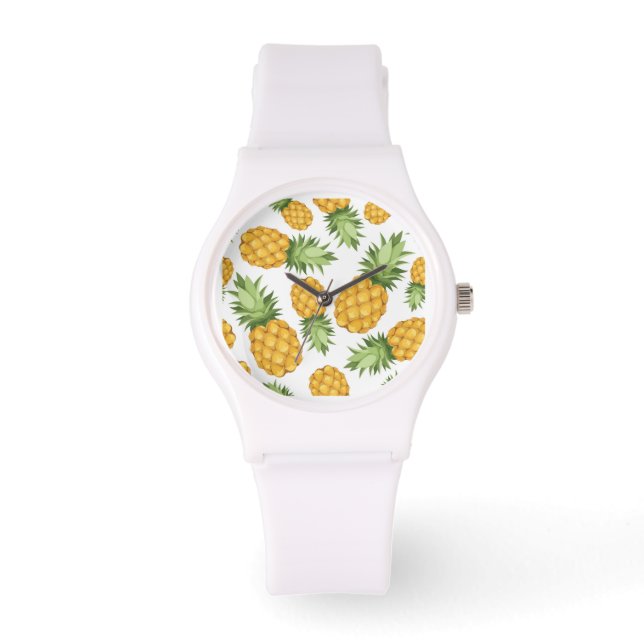Tecknad Ananas Mönster Armbandsur (Framsida)