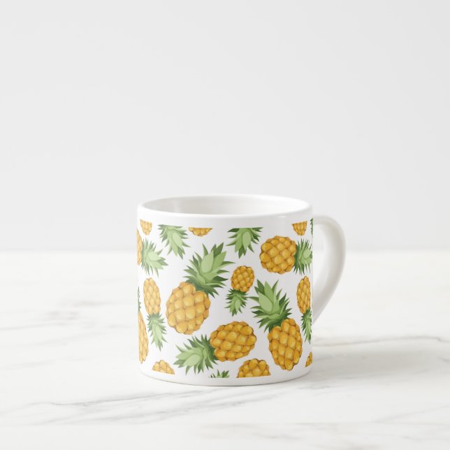 Tecknad Ananas Mönster Espressomugg (Framsida höger)