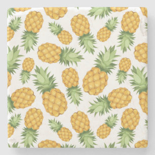 Tecknad Ananas Mönster Underlägg Sten