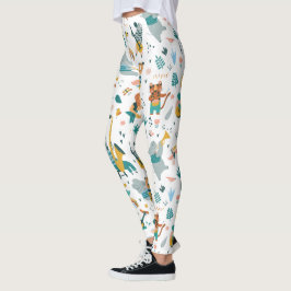 Tecknad Animals band Leggings