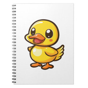 Tecknad anka illustration anteckningsbok