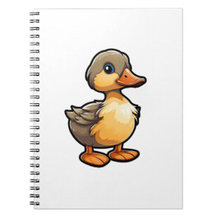 Tecknad anka illustration anteckningsbok